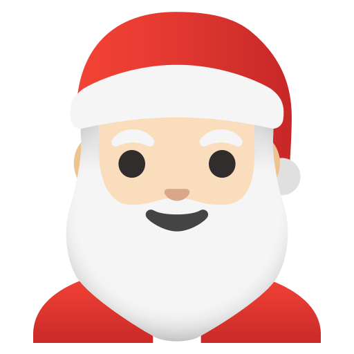 Santa Claus: light skin tone — Google
