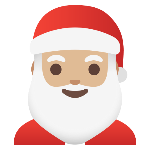 Santa Claus: medium-light skin tone — Google