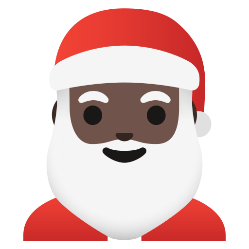 Santa Claus: dark skin tone — Google