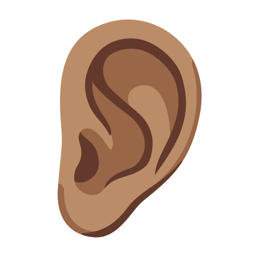 ear: medium skin tone — Google