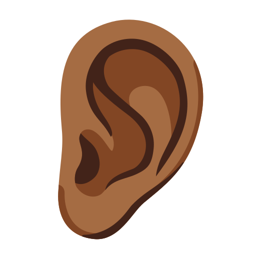 ear: medium-dark skin tone — Google