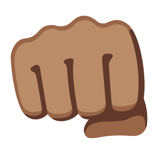 oncoming fist: medium skin tone — Google