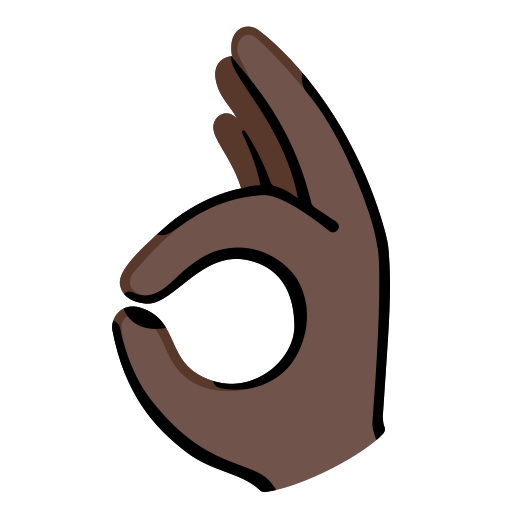 OK hand: dark skin tone — Google