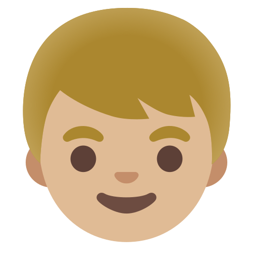 boy: medium-light skin tone — Google