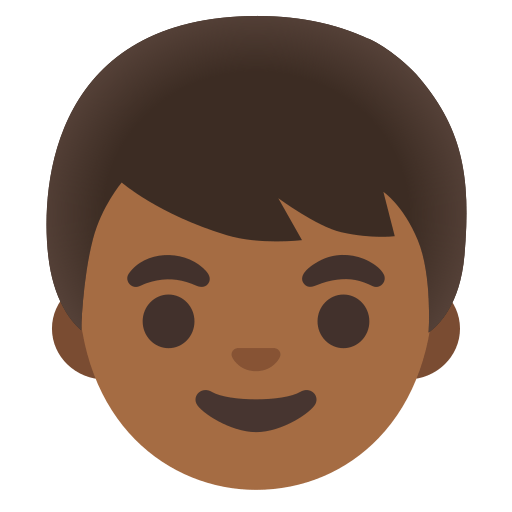 boy: medium-dark skin tone — Google