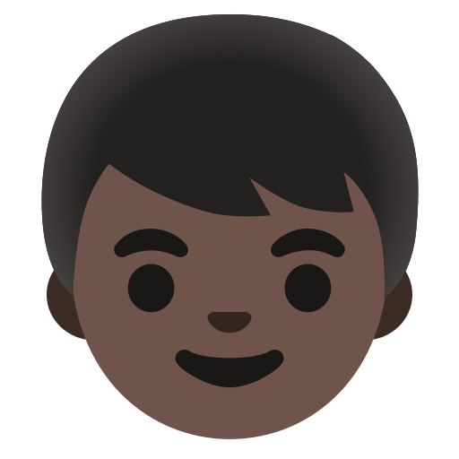 boy: dark skin tone — Google
