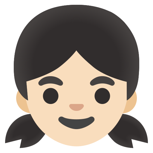 girl: light skin tone — Google
