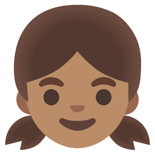 girl: medium skin tone — Google