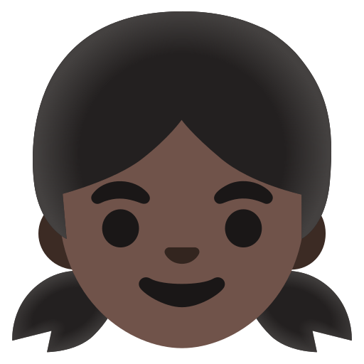 girl: dark skin tone — Google
