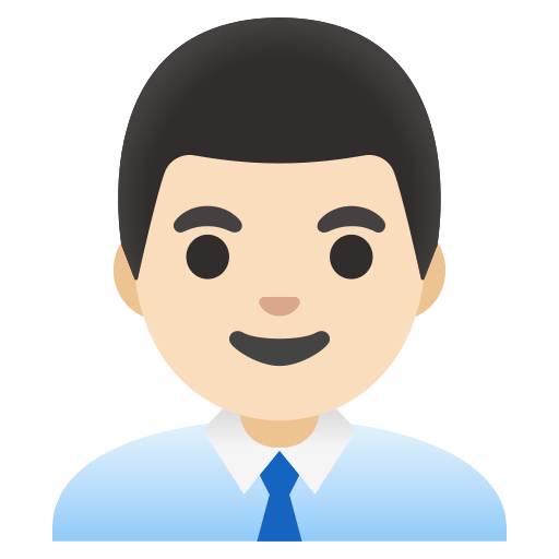 man office worker: light skin tone — Google