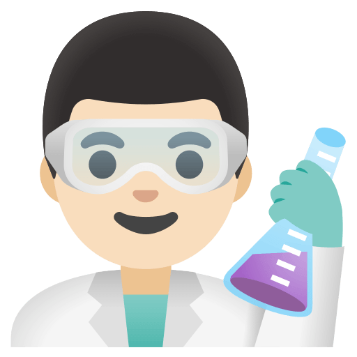 man scientist: light skin tone — Google