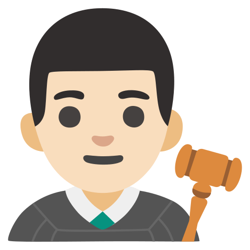 man judge: light skin tone — Google