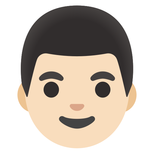 man: light skin tone — Google