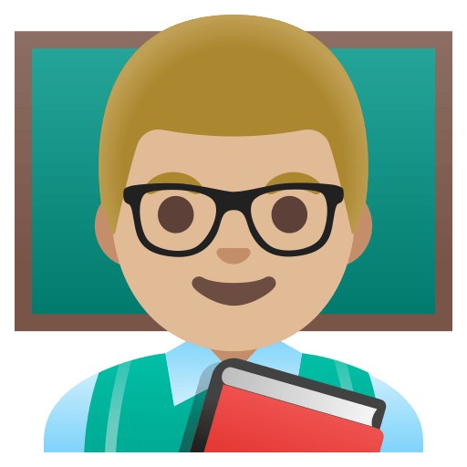 man teacher: medium-light skin tone — Google