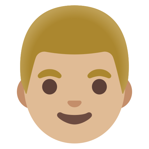 man: medium-light skin tone — Google