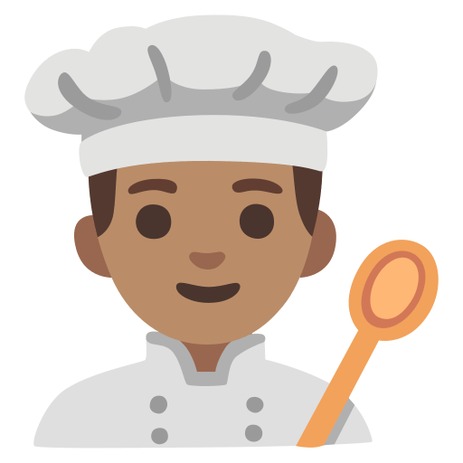 man cook: medium skin tone — Google