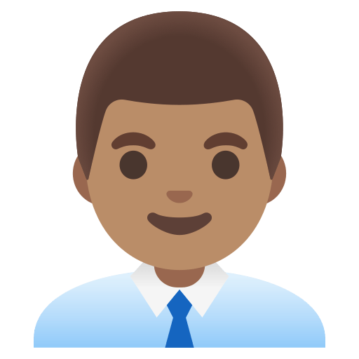 man office worker: medium skin tone — Google