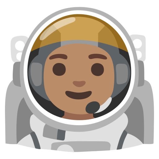 man astronaut: medium skin tone — Google