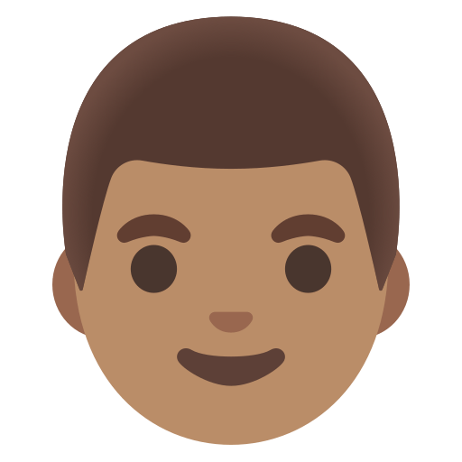 man: medium skin tone — Google