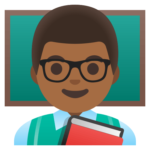 man teacher: medium-dark skin tone — Google
