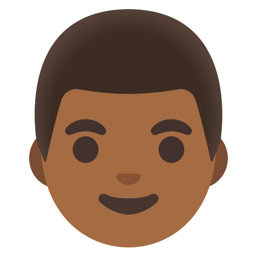man: medium-dark skin tone — Google