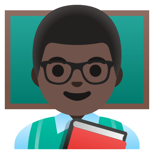 man teacher: dark skin tone — Google