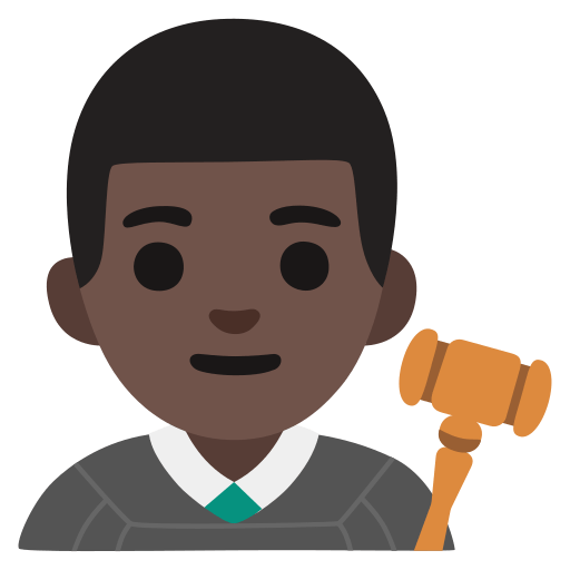 man judge: dark skin tone — Google