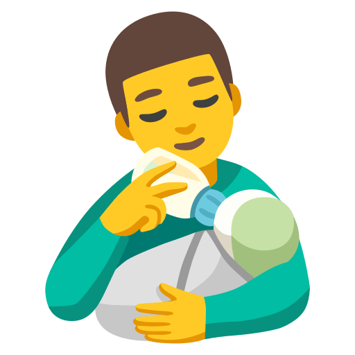 man feeding baby — Google