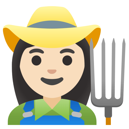 woman farmer: light skin tone — Google