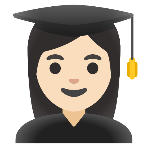 woman student: light skin tone — Google