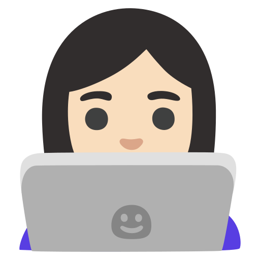 woman technologist: light skin tone — Google