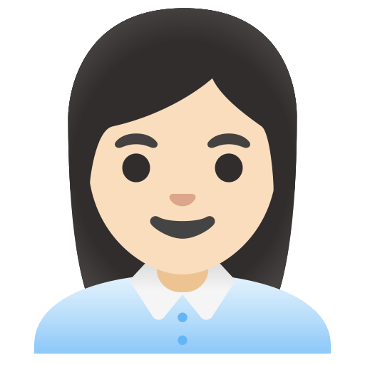 woman office worker: light skin tone — Google