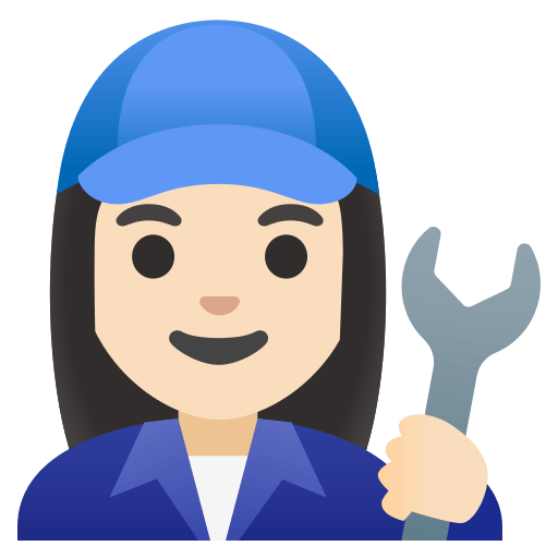 woman mechanic: light skin tone — Google