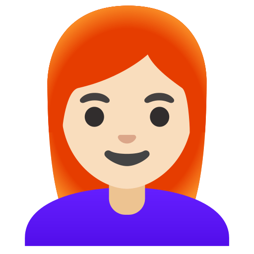 woman: light skin tone, red hair — Google