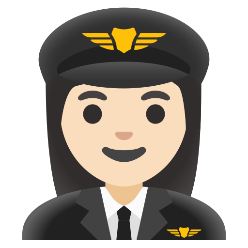 woman pilot: light skin tone — Google