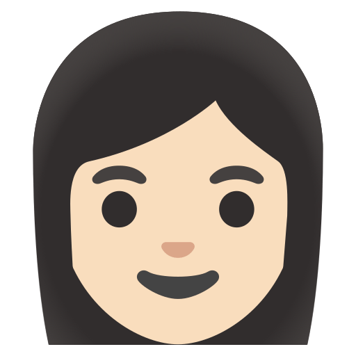 woman: light skin tone — Google