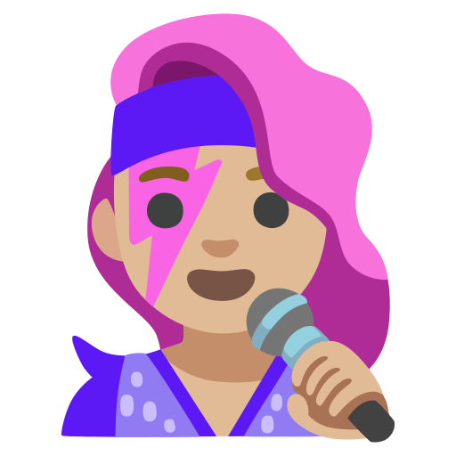 woman singer: medium-light skin tone — Google
