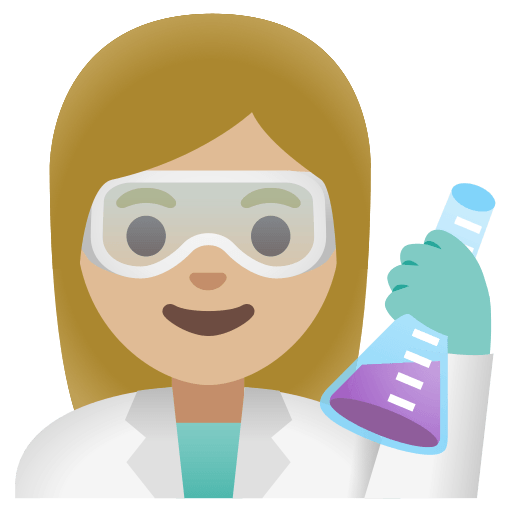 woman scientist: medium-light skin tone — Google