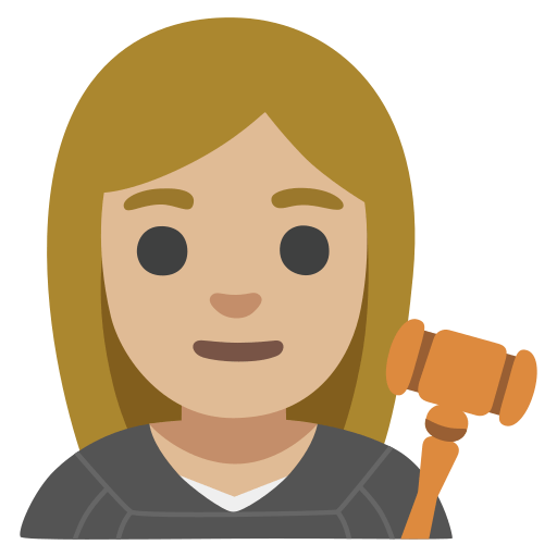 woman judge: medium-light skin tone — Google