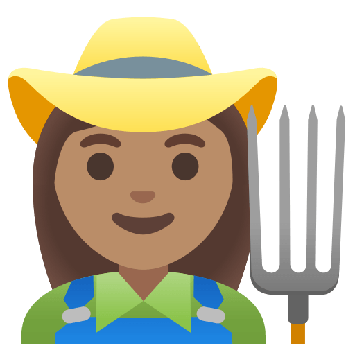 woman farmer: medium skin tone — Google