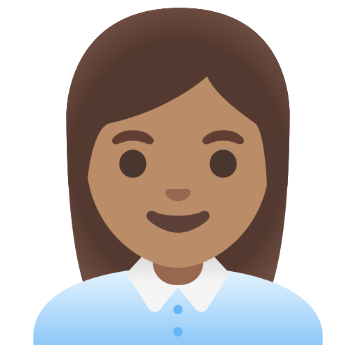 woman office worker: medium skin tone — Google