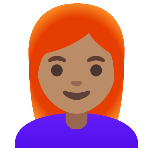 woman: medium skin tone, red hair — Google