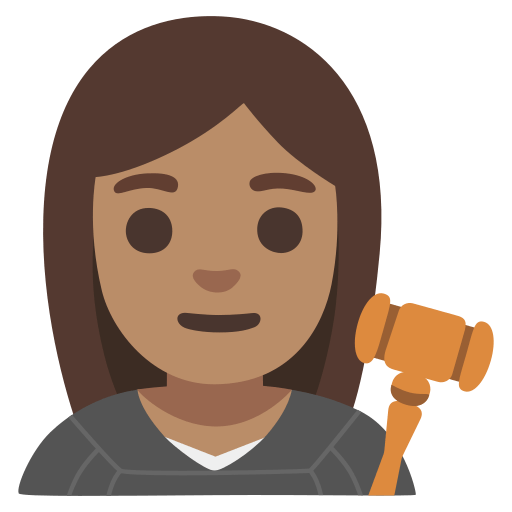 woman judge: medium skin tone — Google