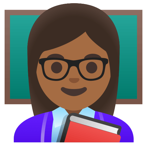 woman teacher: medium-dark skin tone — Google