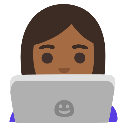 woman technologist: medium-dark skin tone — Google