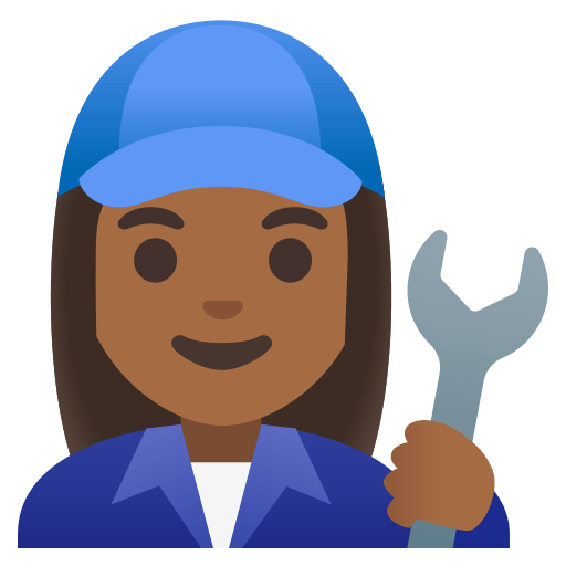 woman mechanic: medium-dark skin tone — Google