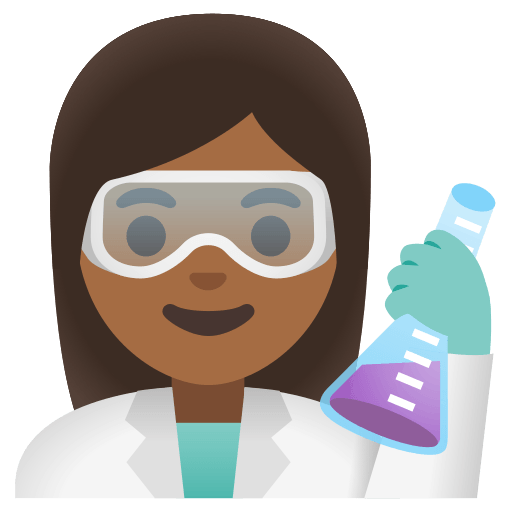 woman scientist: medium-dark skin tone — Google