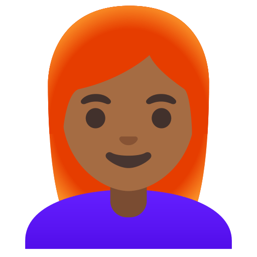 woman: medium-dark skin tone, red hair — Google