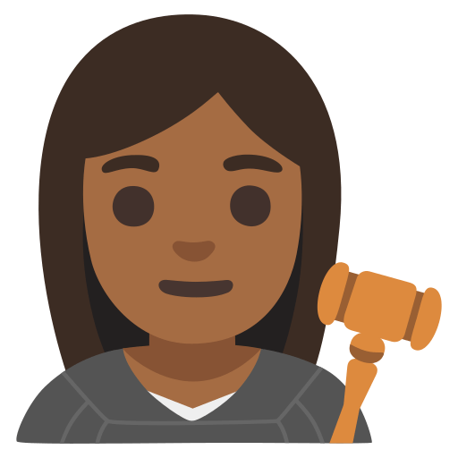 woman judge: medium-dark skin tone — Google