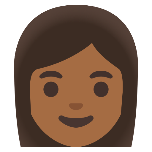 woman: medium-dark skin tone — Google